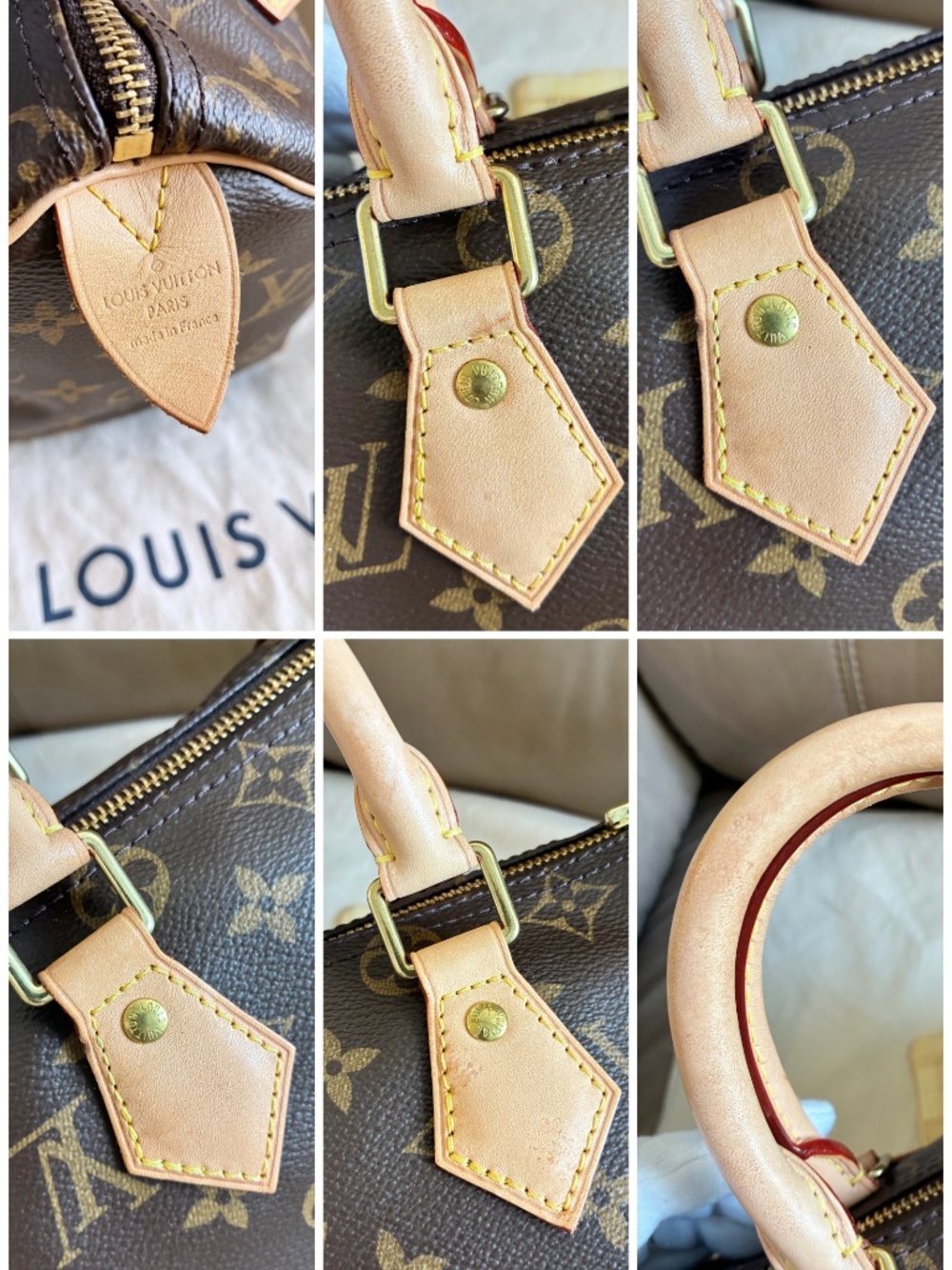 Made in France MicroChip Louis Vuitton Monogram Speedy 25 Classic New Model Bag - Picture 15 of 16